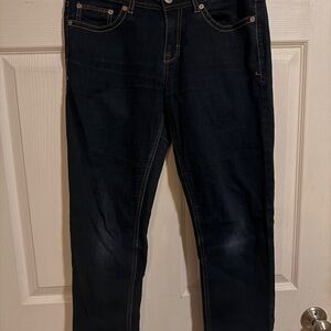 Women’s Jordache Skinny Dark Wash Mid Rise Skinny Jeans. Size 6 Pre-owned Good